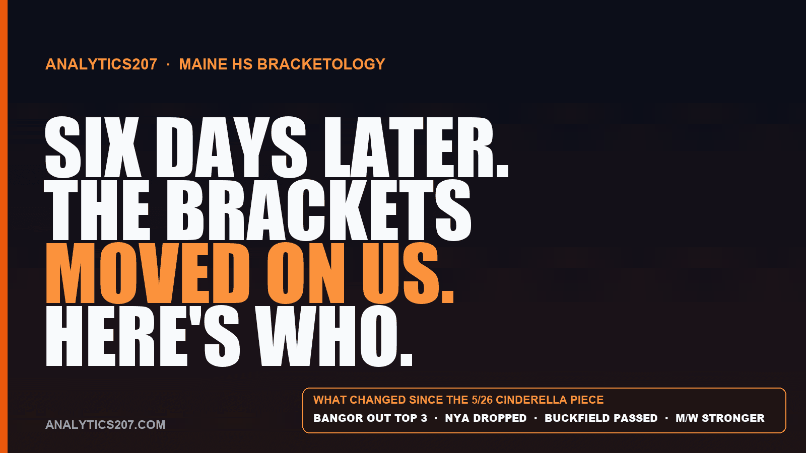 Six Days Later, the Brackets Already Made Us Look Silly