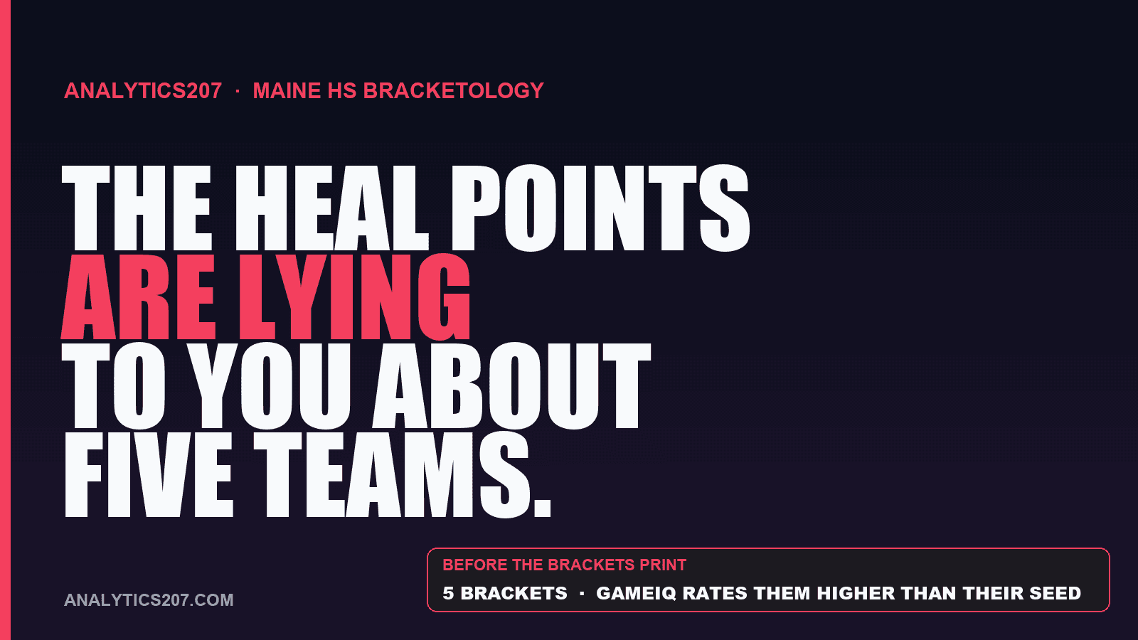 The Heal Points Are Lying To You About Five Teams