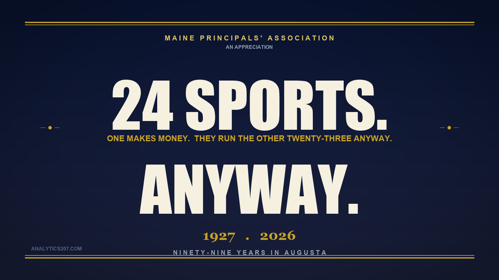 MPA: Twenty-Four Sports. One Makes Money.