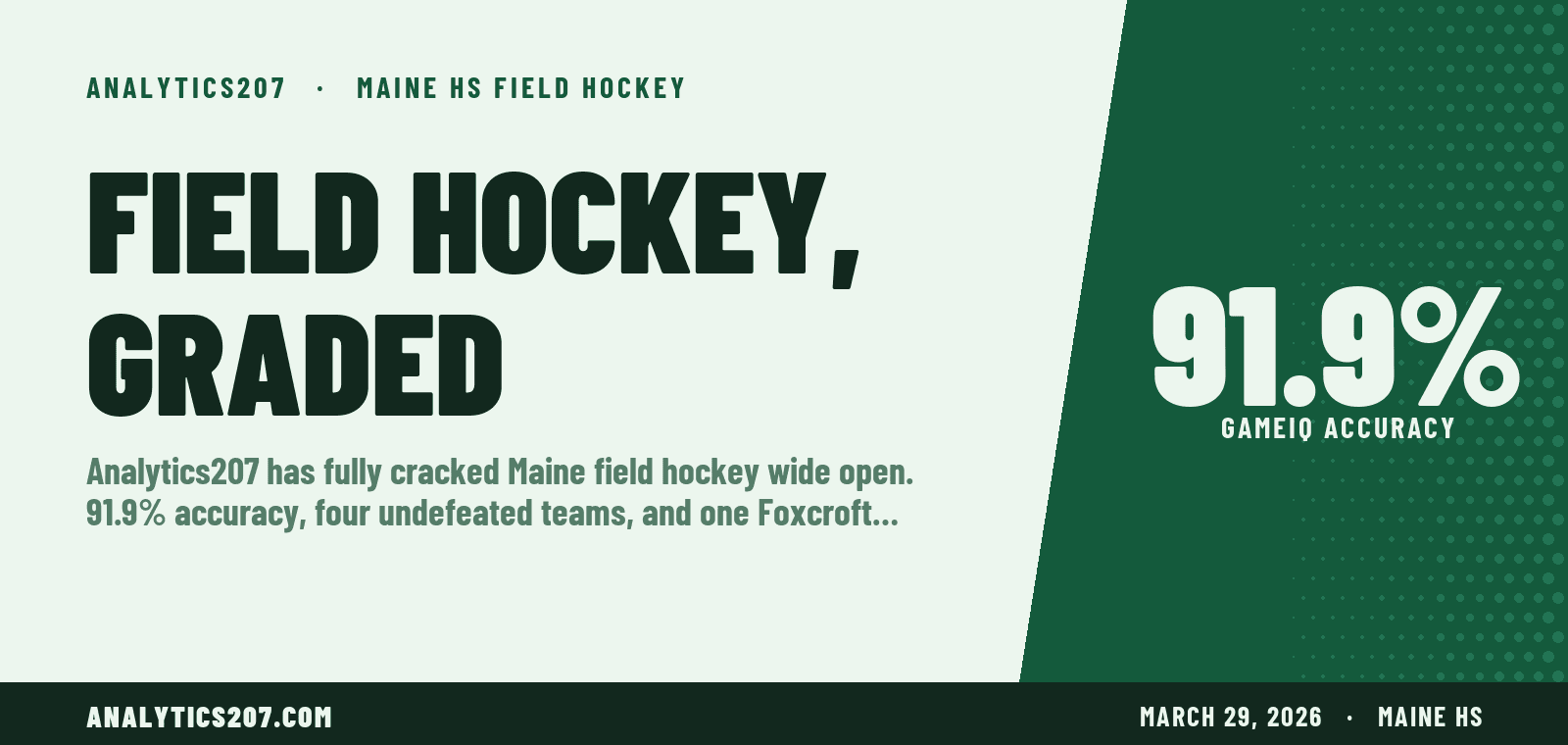 We Ran the Numbers on Field Hockey. The Numbers Are Alarming (In the Best Way).