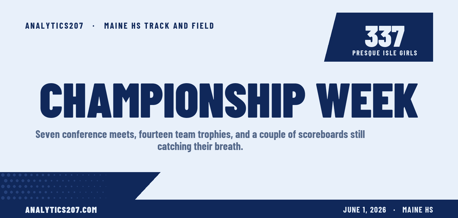 Championship Week in Maine Track Did Not Whisper