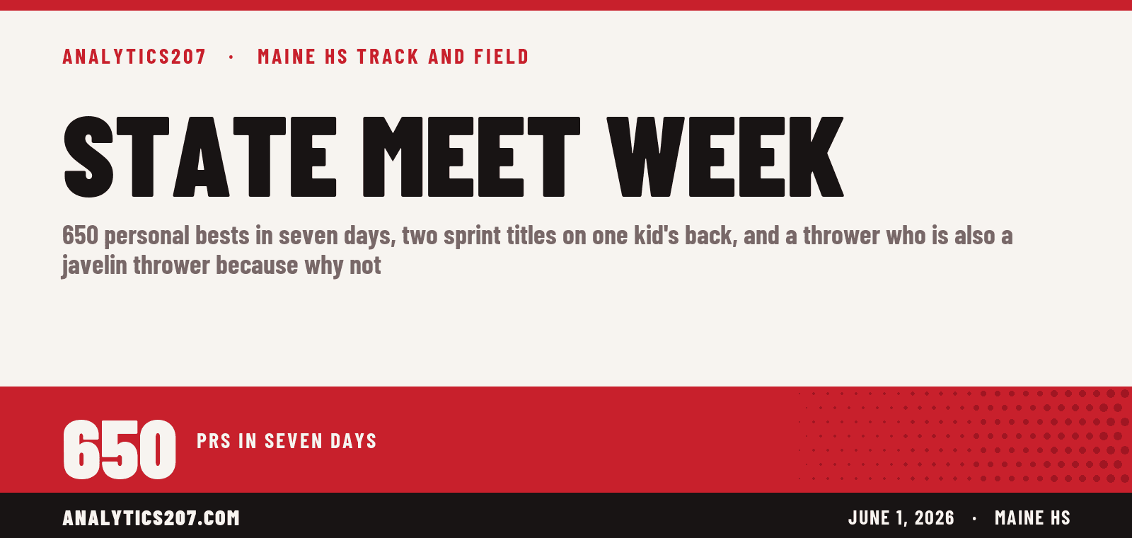 The Outdoor State Meet Is Here And Maine Is Peaking On Cue