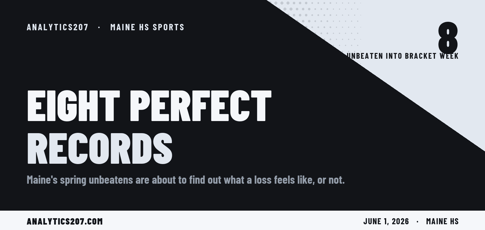 Eight Perfect Crowns, One Bracket Week