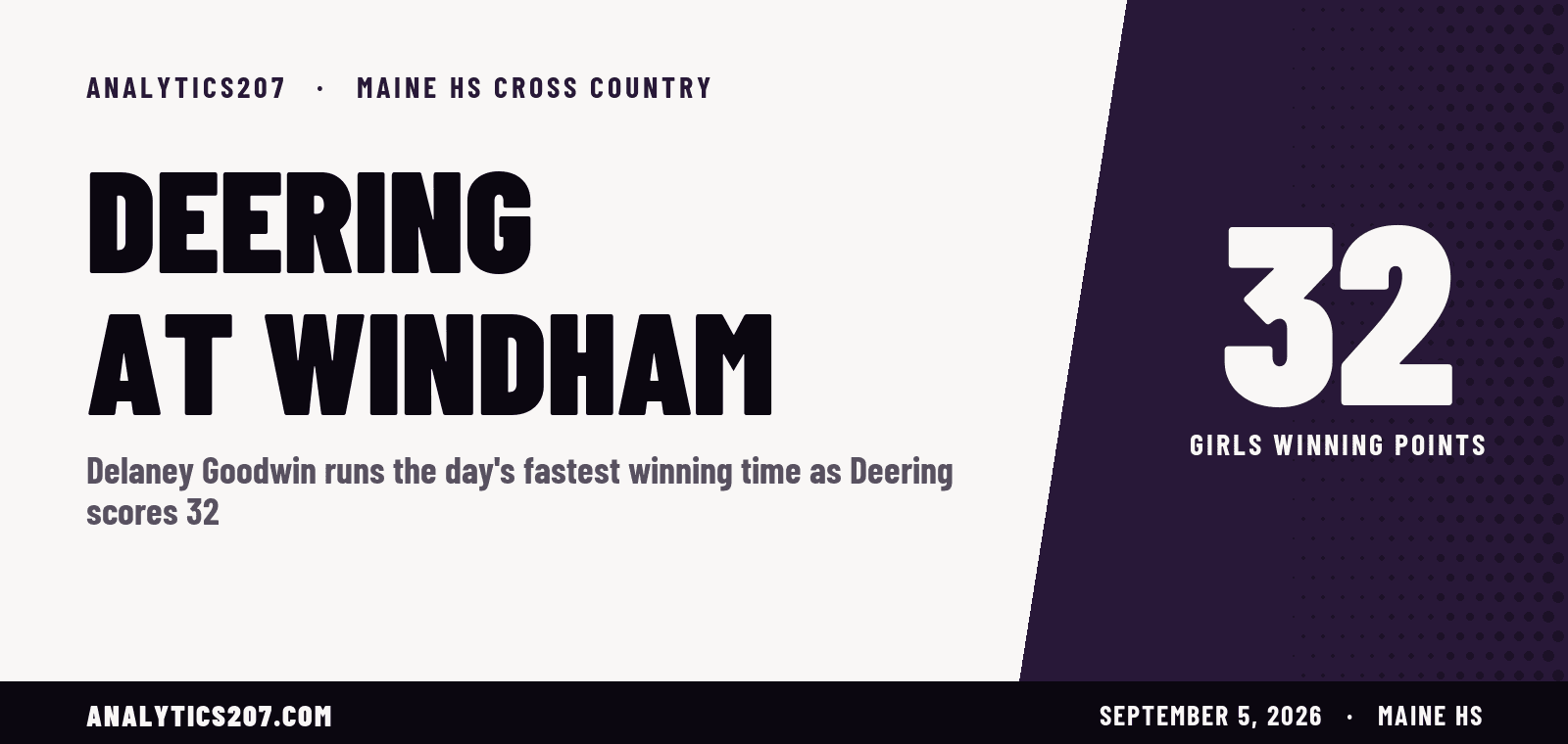 Deering leads the Girls Class A field at Windham