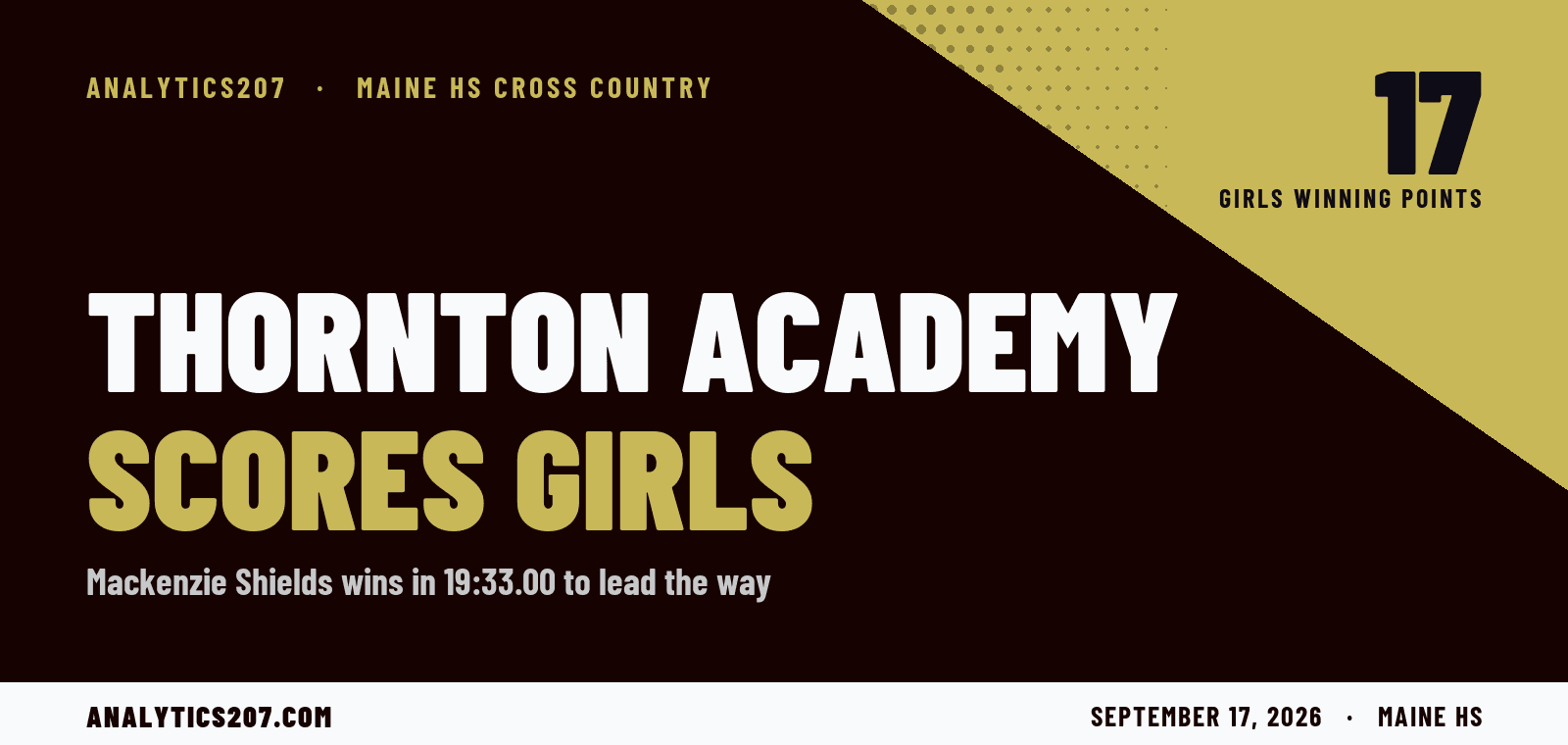 Thornton Academy scores 17 in Girls Class A win at home