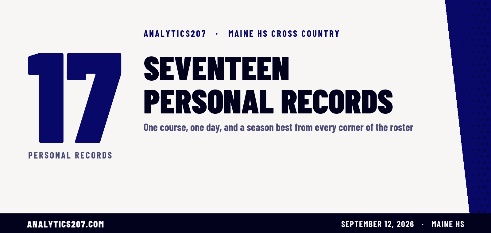Yarmouth Girls Post 17 Personal Records at Southern Maine Classic
